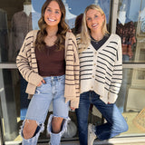 Just the Beginning Striped Cardigan