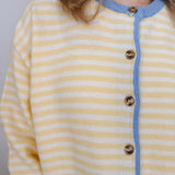 Francine Contrast Striped Cardigan
