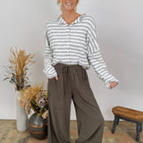 Jesslia Striped Cardigan