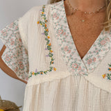 Blooming Garden Woven Knit Top