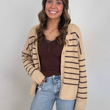 Just the Beginning Striped Cardigan