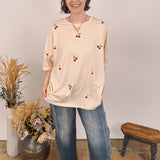Cherry On Top Embroidered Tee