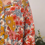 On The Fence Woven Floral Blouse