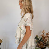 Blooming Garden Woven Knit Top