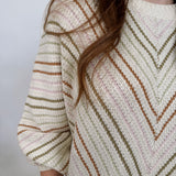 Bernadette Diagonal Stripe Sweater