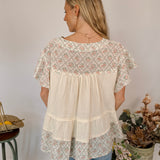 Blooming Garden Woven Knit Top