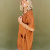 Lainey Dolman Sleeve Ribbed Cardigan