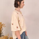 Cherry On Top Embroidered Tee