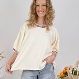 Stateside Striped Detail Knit Top