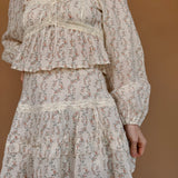 Marianne Floral Lace Top & Skirt Set