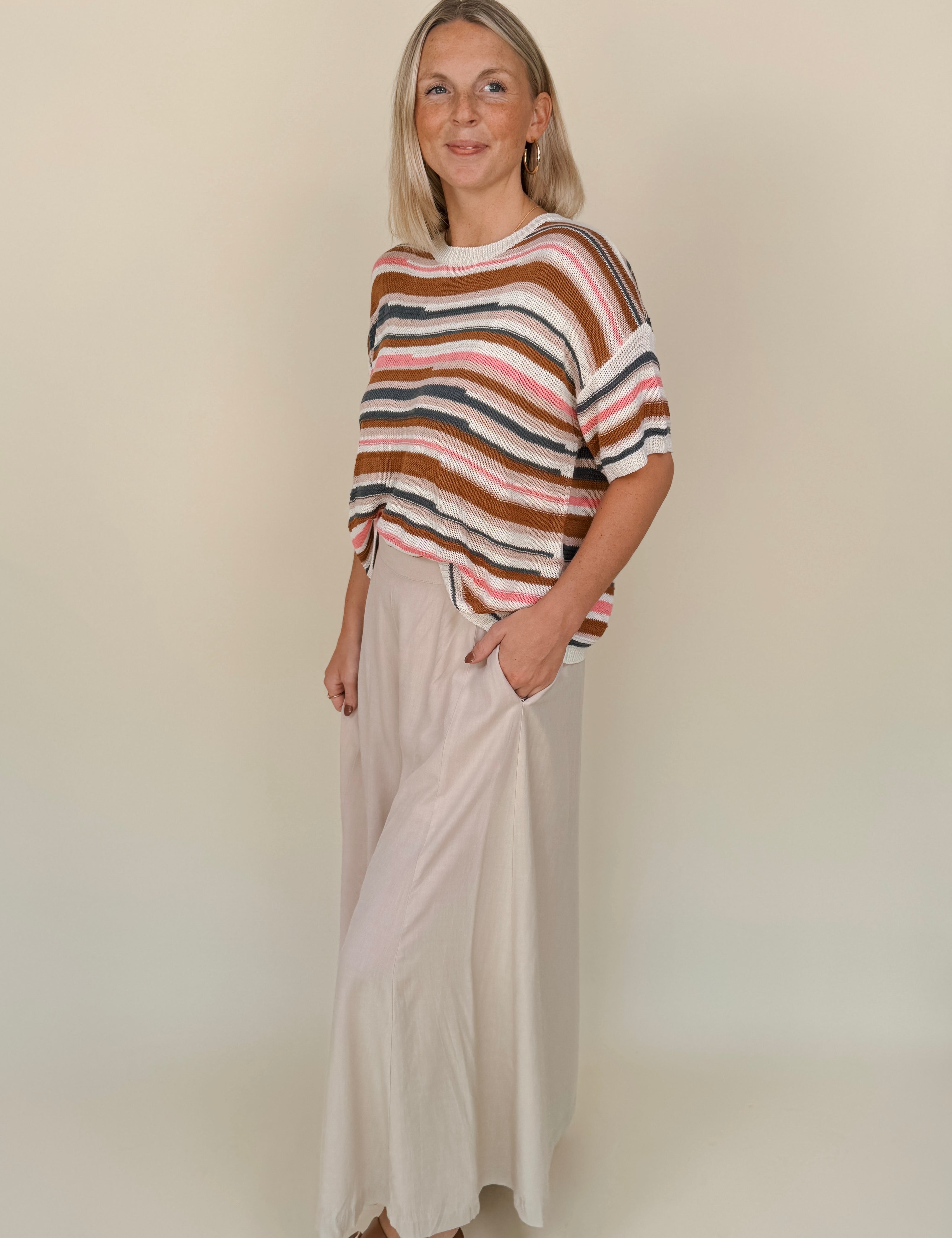 Jenna Cropped Wide Leg Flowy Pant