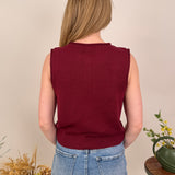 Happy Days Button Up Cardigan Vest