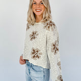 Darlynn Floral Crop Sweater