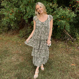 Cadence Floral Tiered Midi Dress