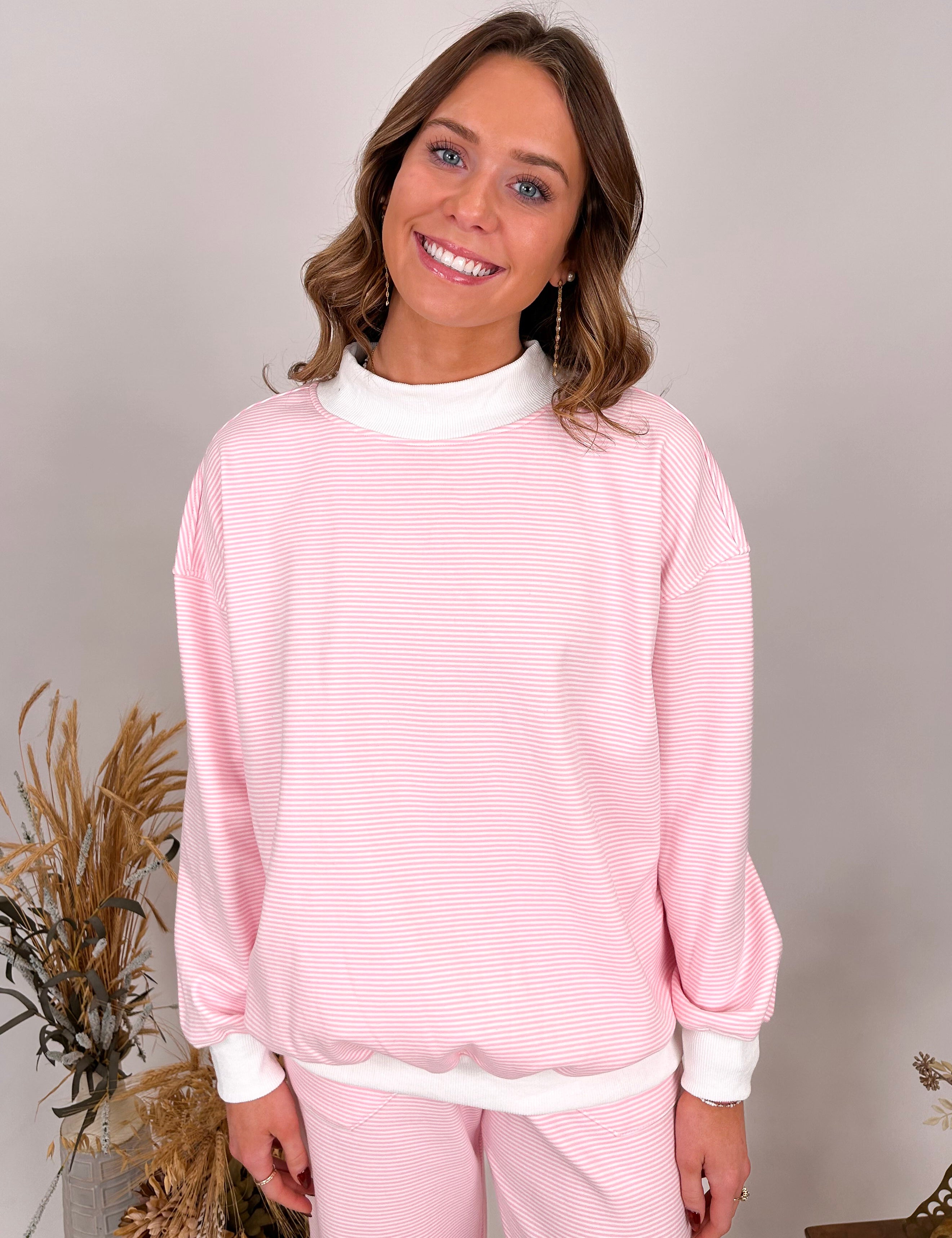 Kristi Striped Sweat Set