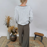 Jesslia Striped Cardigan