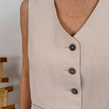 Angelina Linen Vest