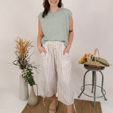 Kenzie Solid Crop Top & Shorts Set