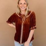 Heather Velvet Blouse