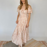 Regal Queen Floral Midi Dress