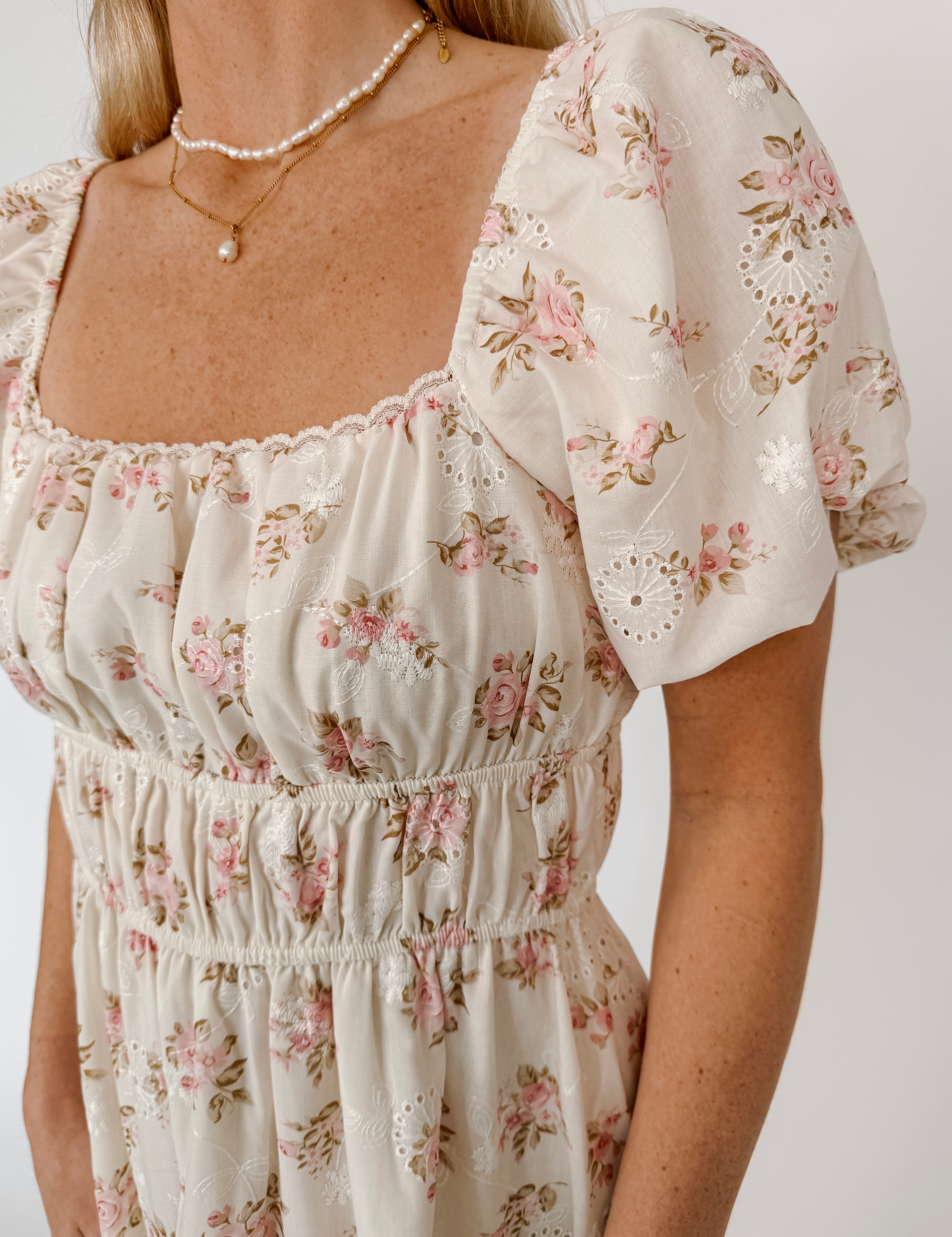 Beside Still Waters Floral Midi Dress