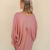 Goldie Dolman Sleeve Cotton Knit Top