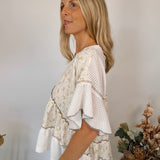 Blooming Garden Woven Knit Top