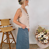 Emmie Corduroy Midi Skirt