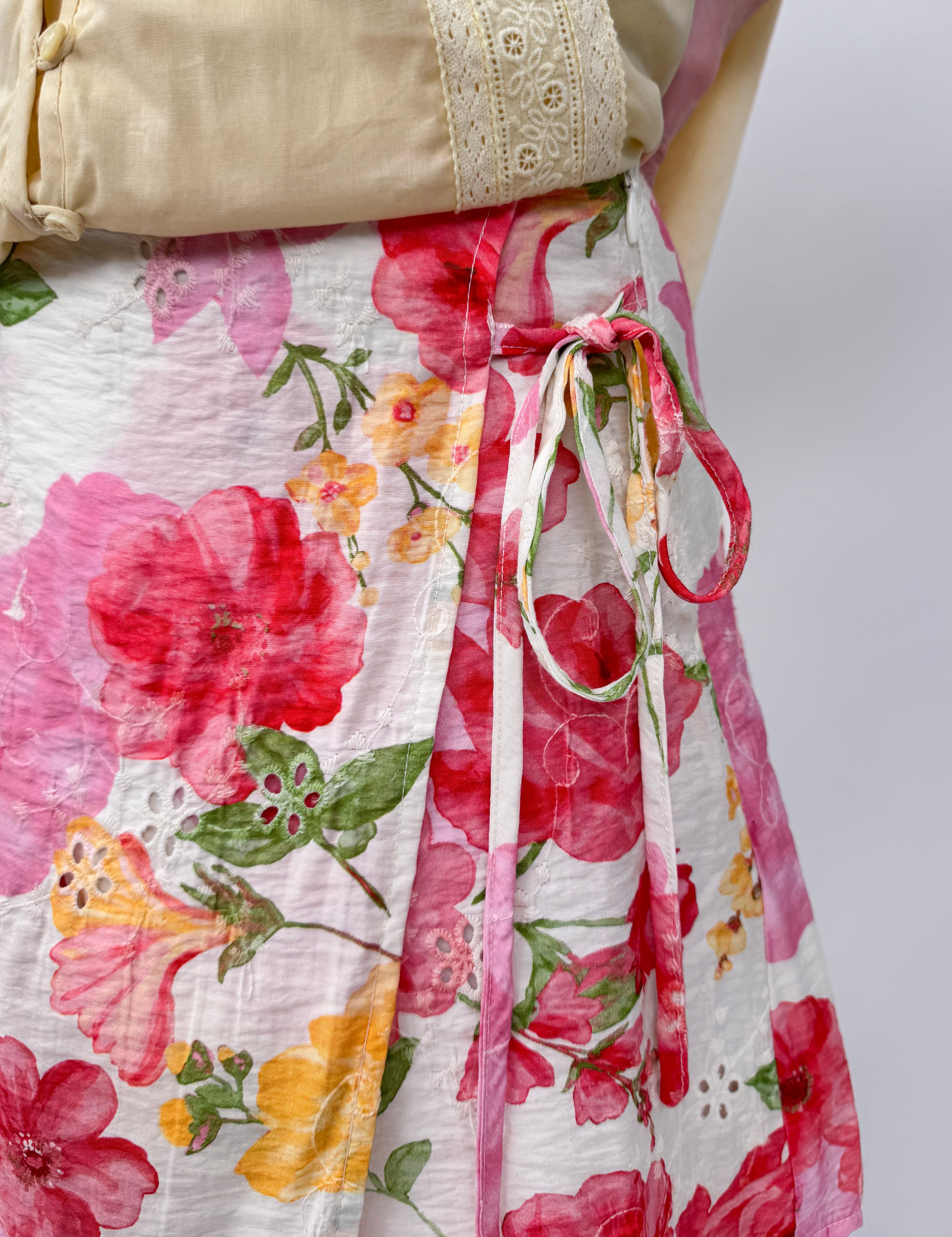 On Vacation Floral Wrap Skort