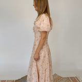 Regal Queen Floral Midi Dress