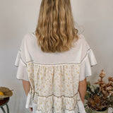 Blooming Garden Woven Knit Top
