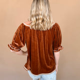 Heather Velvet Blouse