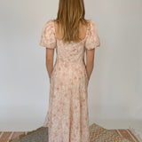 Regal Queen Floral Midi Dress