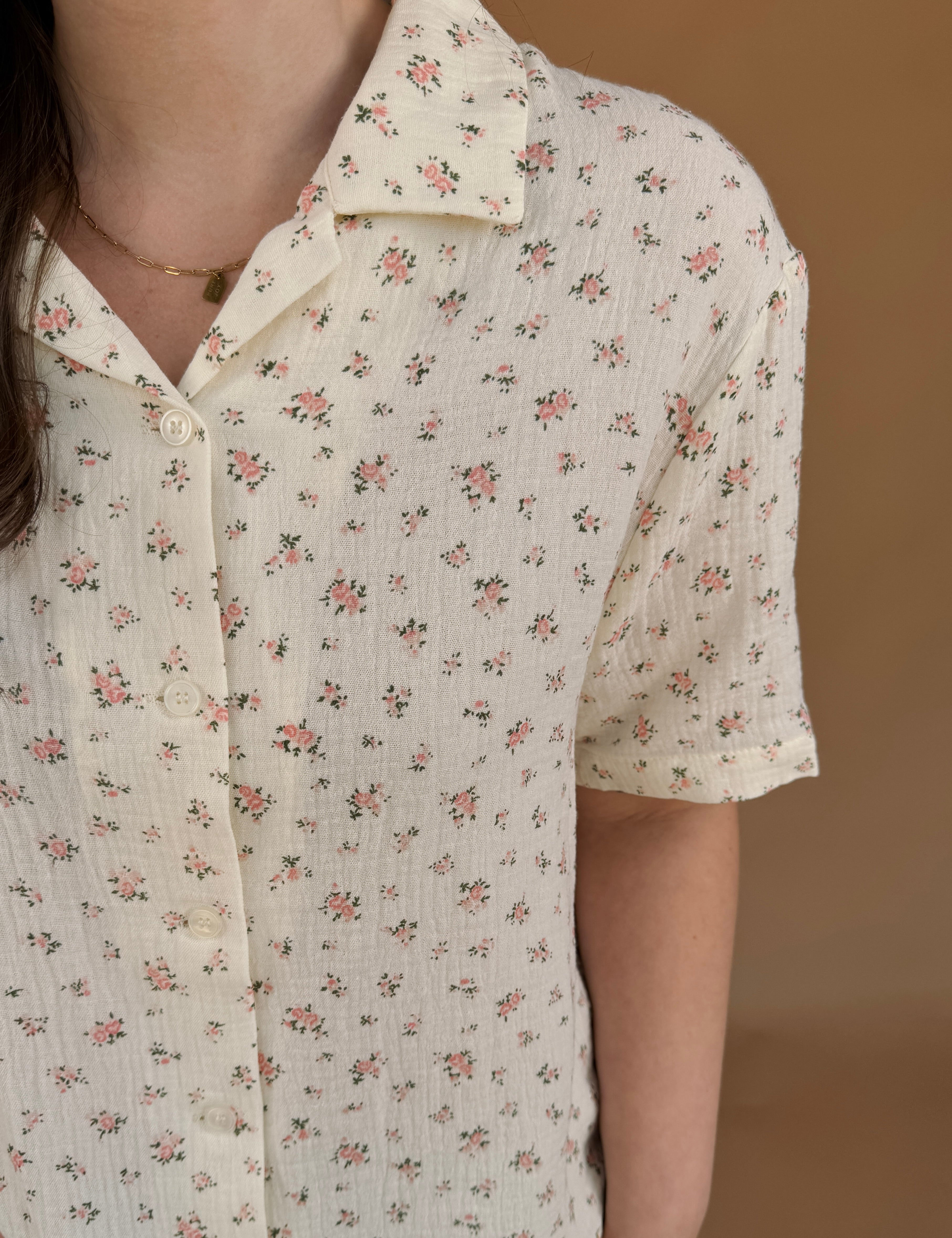 Raegan Floral Printed Button Up