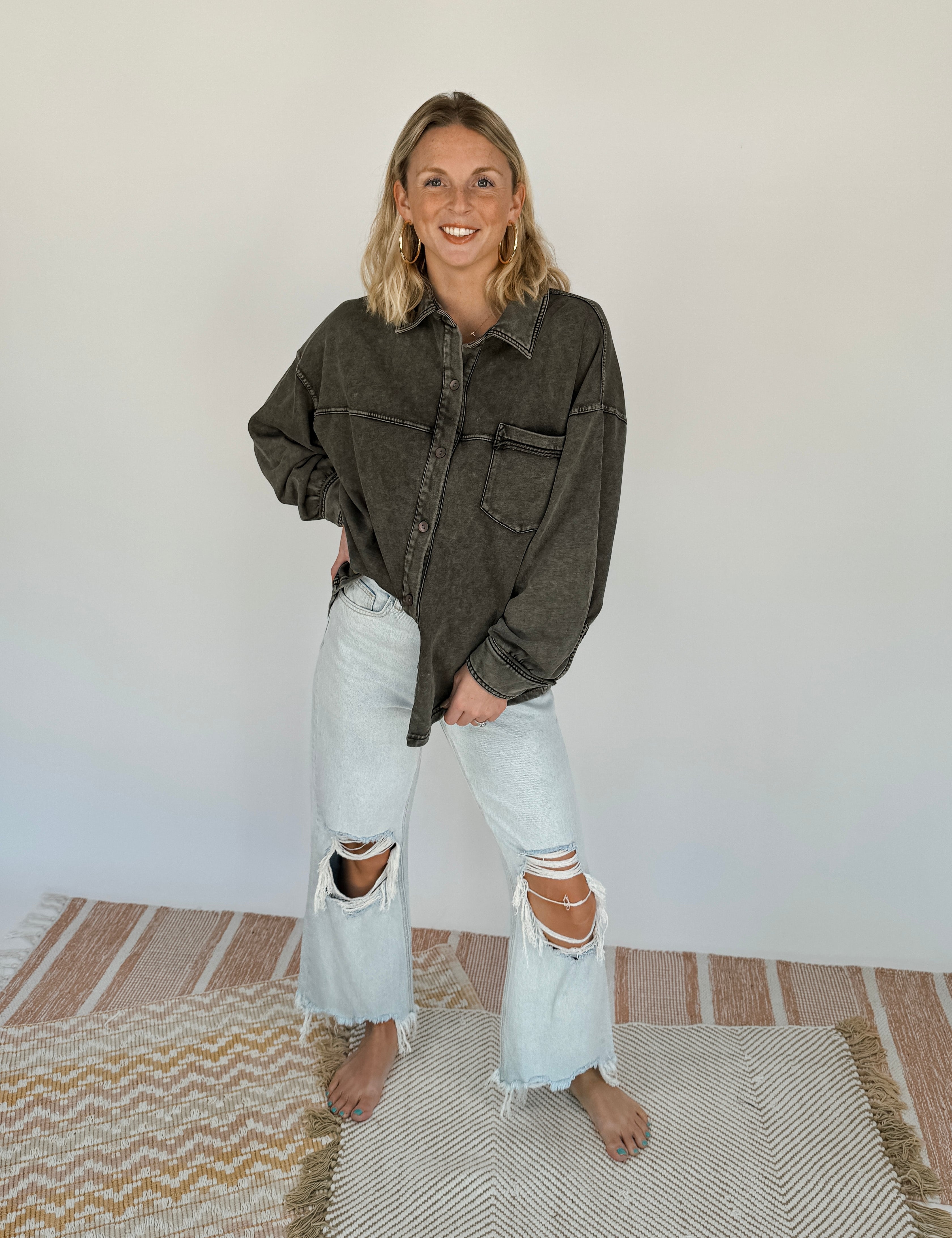 Carmella Collared Oversized Shirt