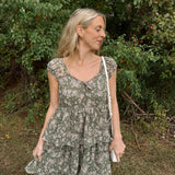 Cadence Floral Tiered Midi Dress