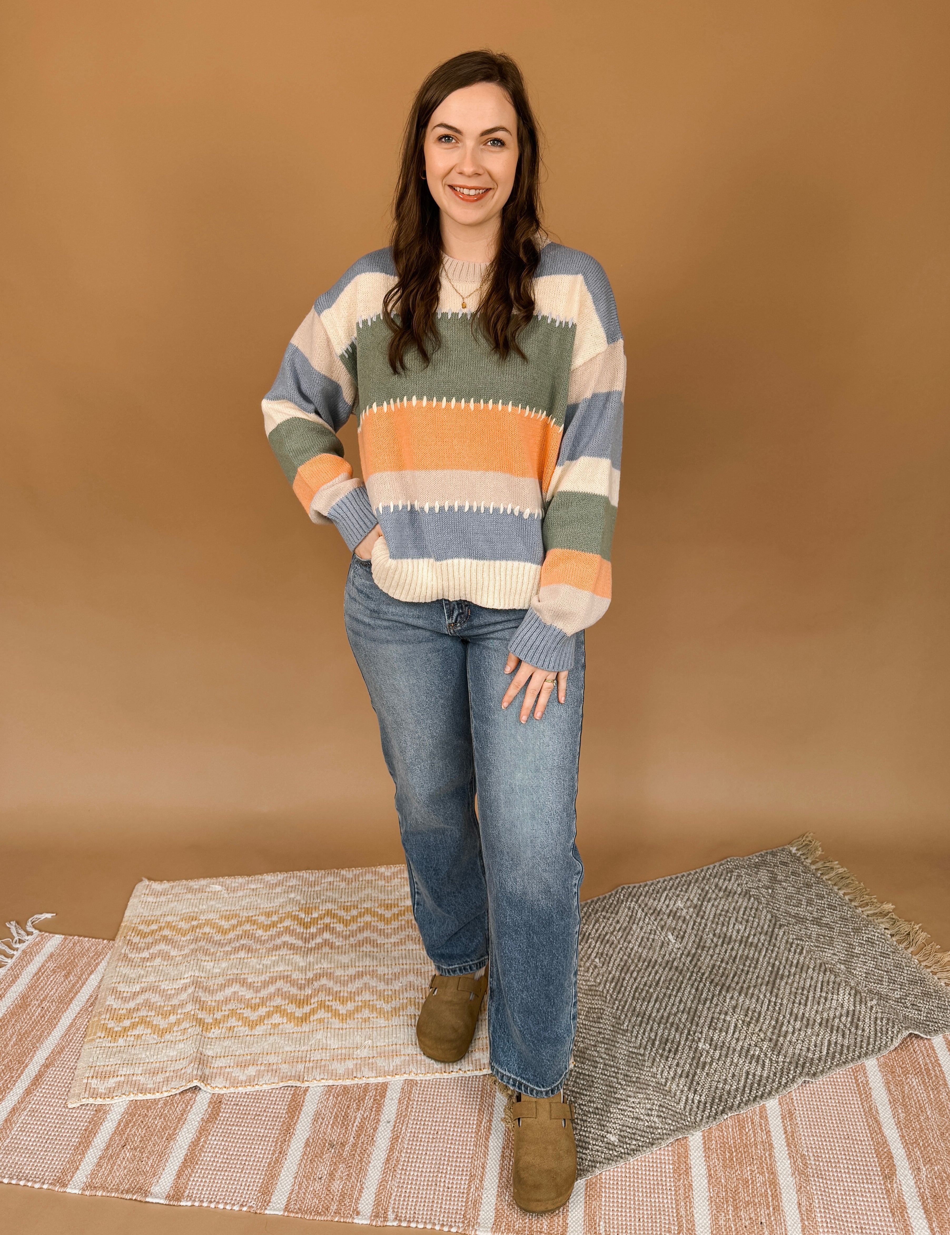 Shanda Stitch Detail Sweater