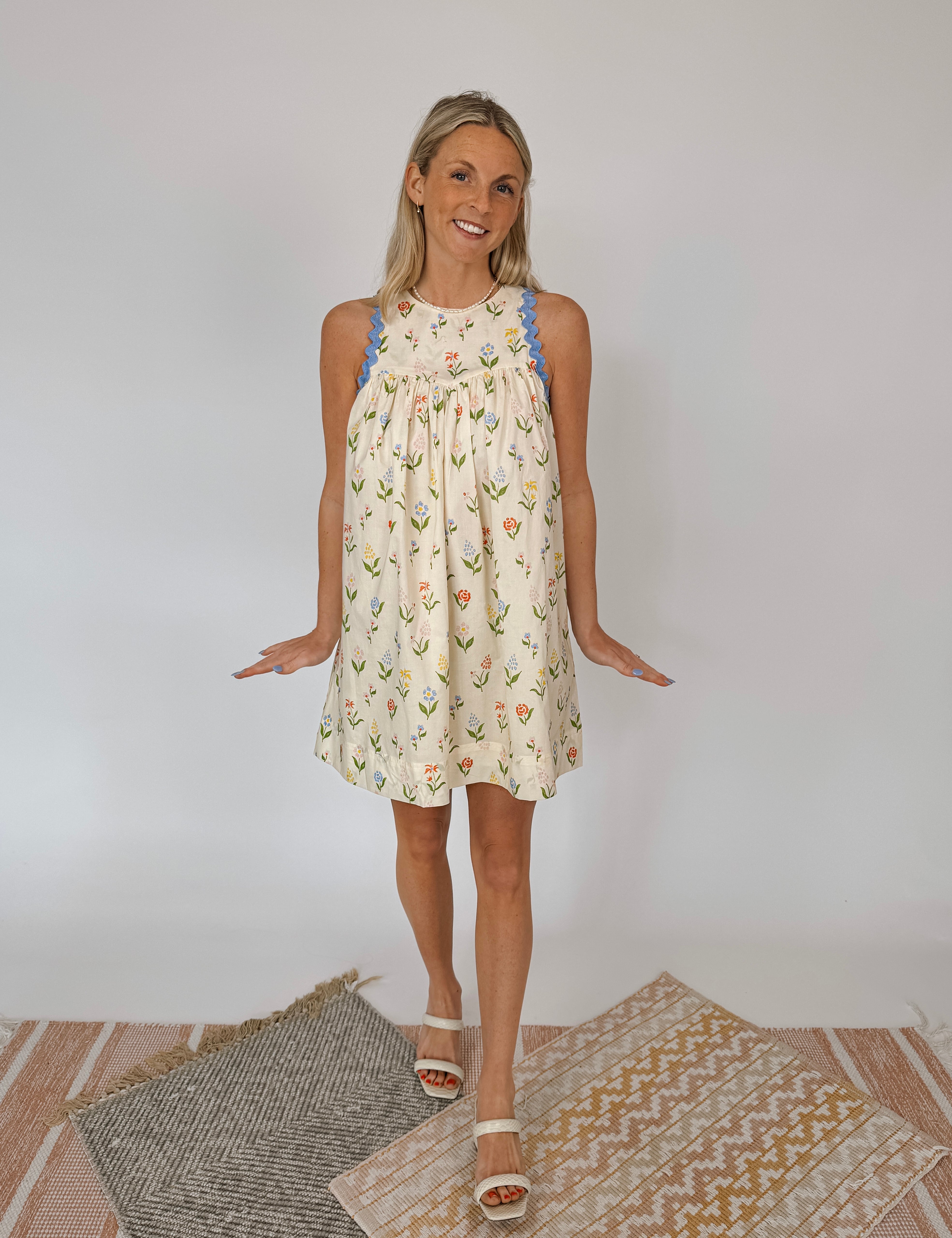 Alara Floral Sweetheart Mini Dress