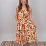 Oasis Floral Midi Dress