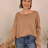 Keep Moving Long Sleeve Knit Top