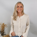 Make It Happen Ruffled Knit Cardigan