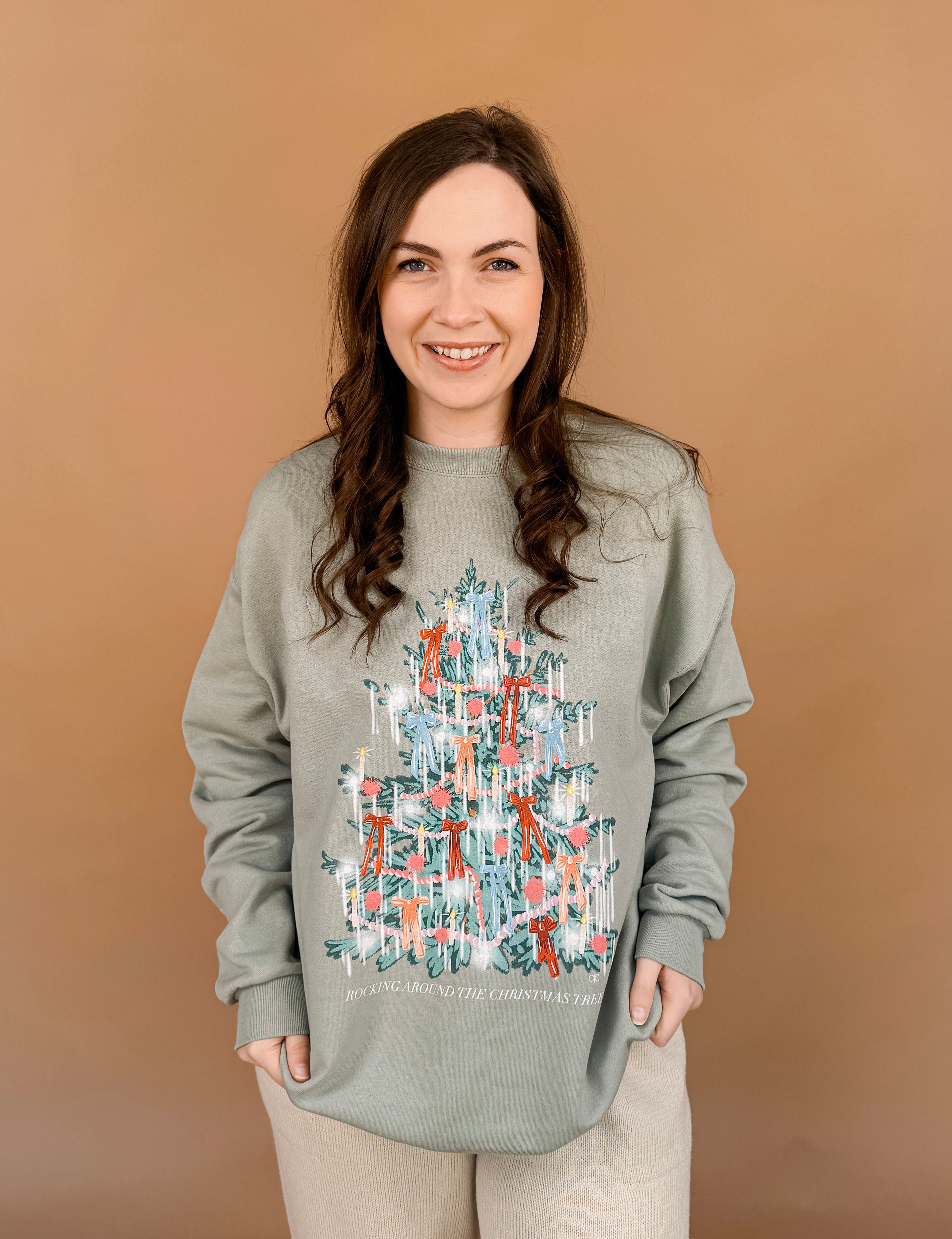 Christmas Tinsel Tree Sweatshirt