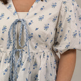 She's A Keeper Floral Bow Tied Crop Top