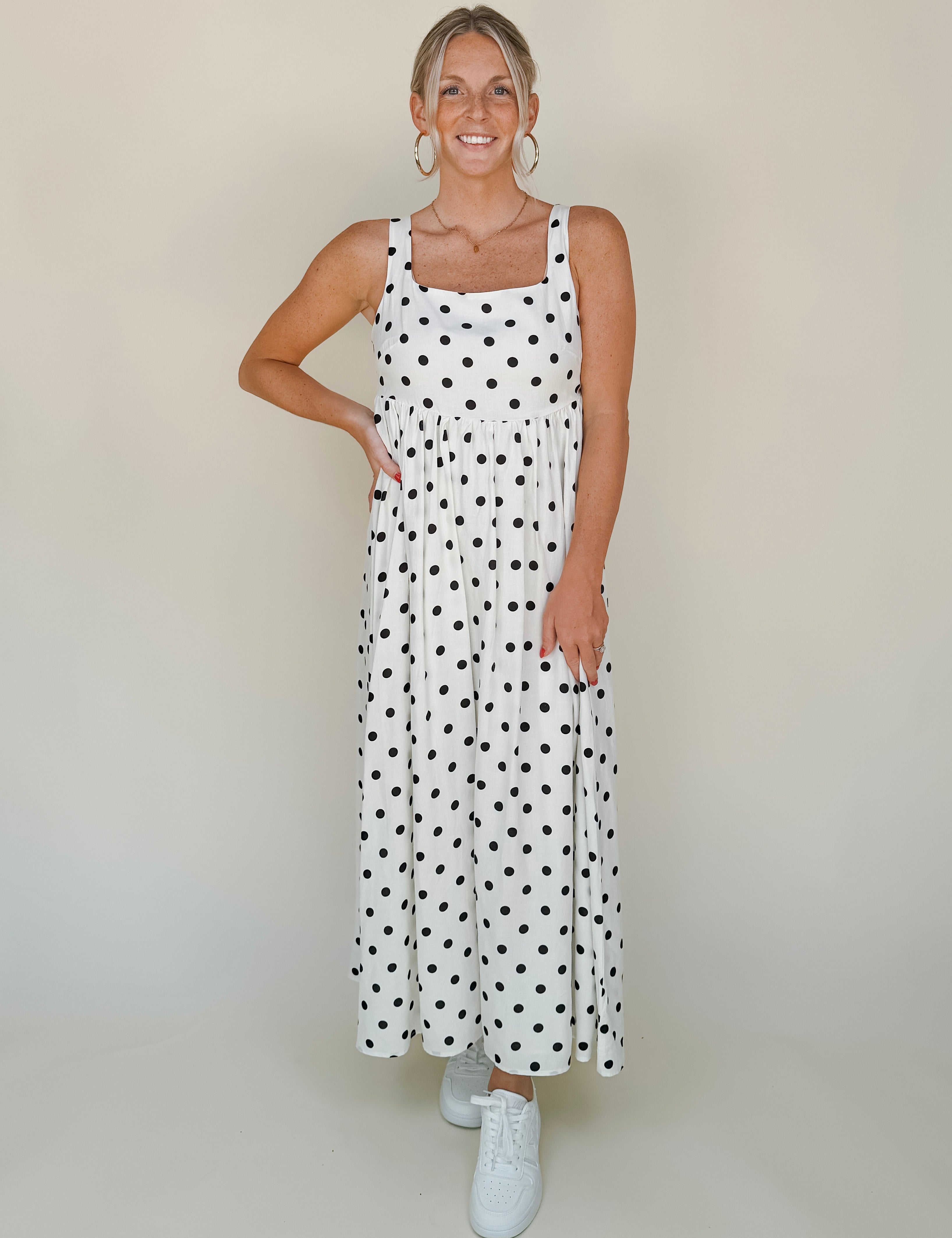 Paris Polka Dot Midi Dress