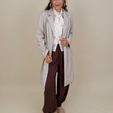 Clocked In Blouse in sheer ivory chiffon with neck tie bow — Paper Doll