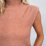 At Her Best High Neck Knit Top