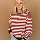 Memrie Striped Sweatshirt Top