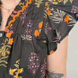 Viola Front Button Floral Blouse