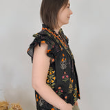 Viola Front Button Floral Blouse