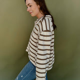 Sami Stripe Button Up Cardigan